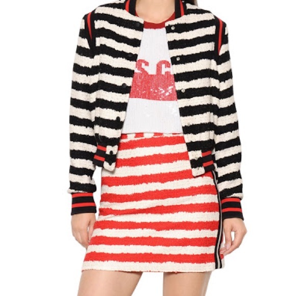 MSGM red tweed skirt size 42/ M - Picture 2 of 6